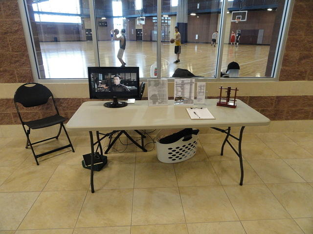 The AKFB booth at the March 22nd open house.